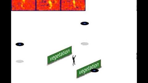 Cooperative sensing by a swarm of flying robots