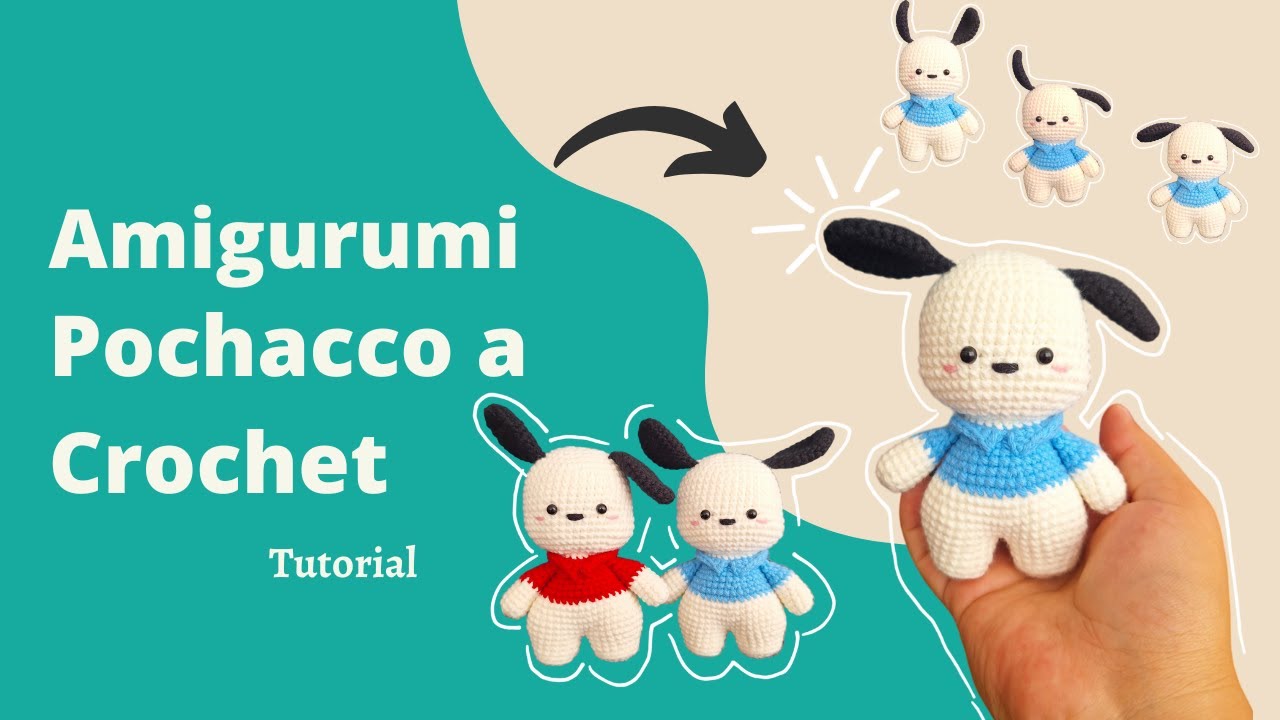 Paso a paso: Amigurumi de Pochacco muy tierno.