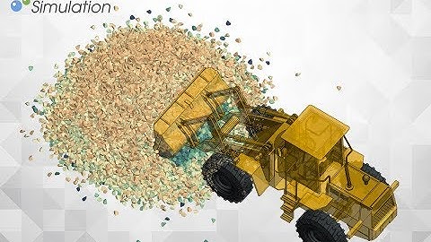 Wheel loader simulation with accurate shaped particles