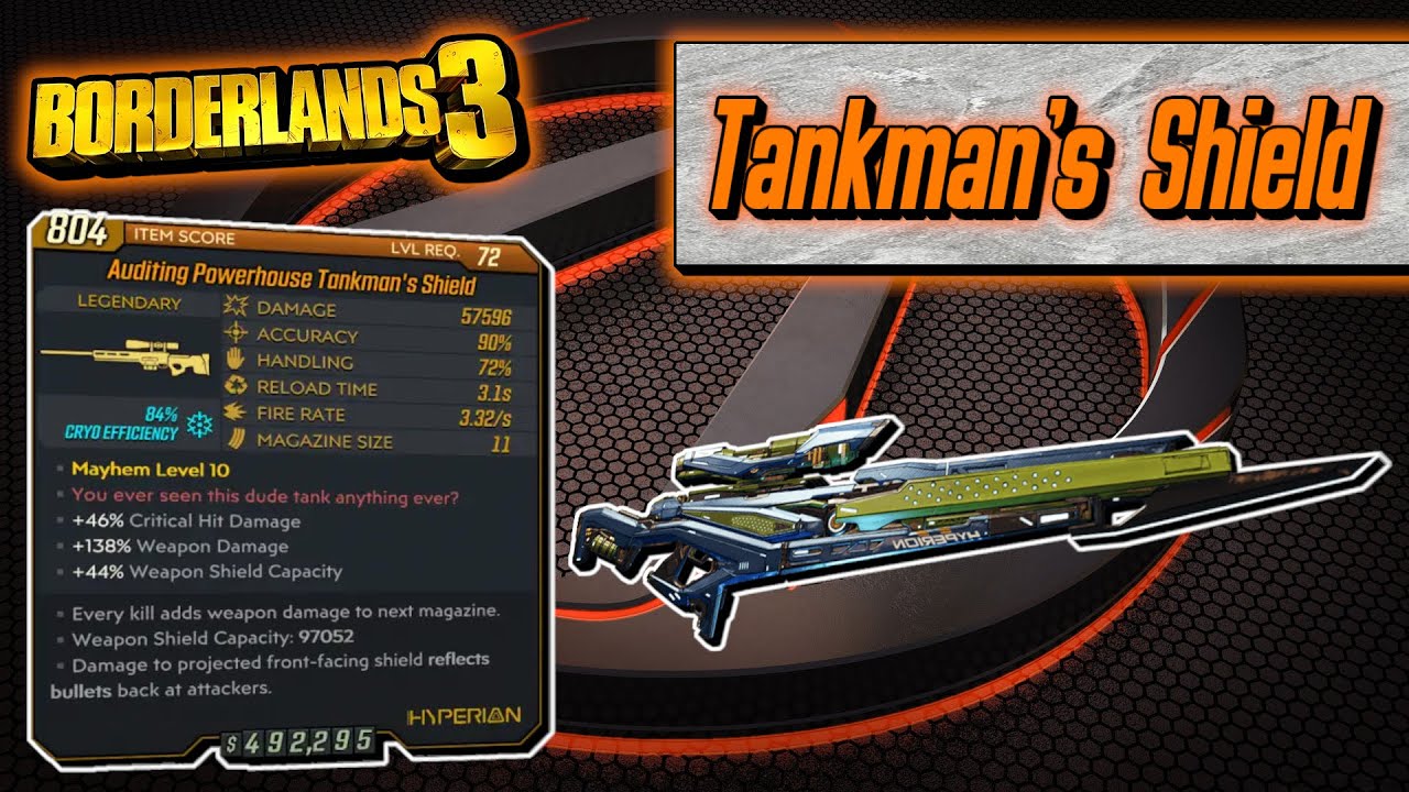 Legendary Item Guide | Tankman's Shield | [Borderlands 3]