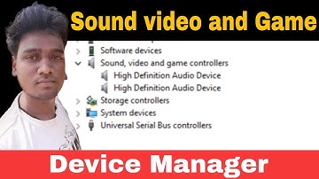 Audio video and game controllers | Device manager | Control Panel | The AB