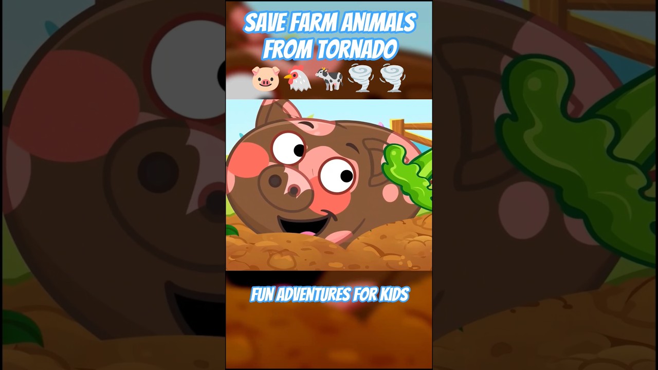 Super Rescue Team Saves Farm Animals from Tornado 🐷🐓 Learn about Natural Disasters