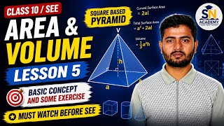 Area & Volume | Lesson 5 | Square Based Pyramid | SEE Maths 🚀