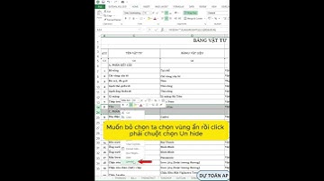 Hướng dẫn cách Ẩn Hiện cột và hàng trong Excel rất hay