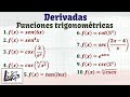 10 ejercicios de DERIVADAS funciones TRIGONOMÉTRICAS | La Prof Lina M3