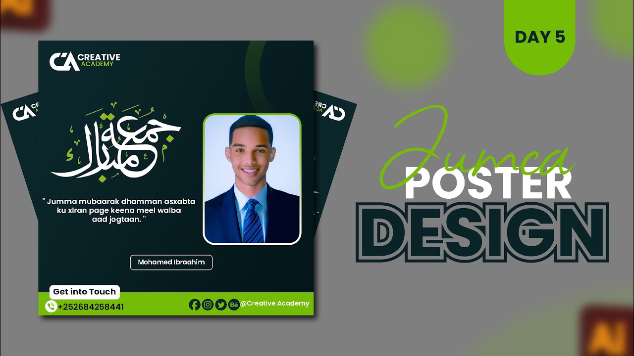 Day 5 Jumca mubaarak poster design + Recources
