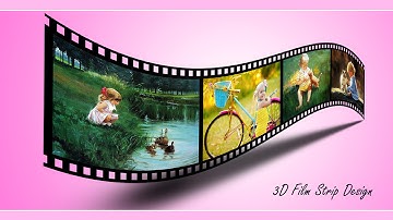 Photoshop tutorial:How to create 3D Film strip design in photoshop