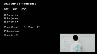 2017 AIME I Problem 2 | Same Remainder, Hidden GCD