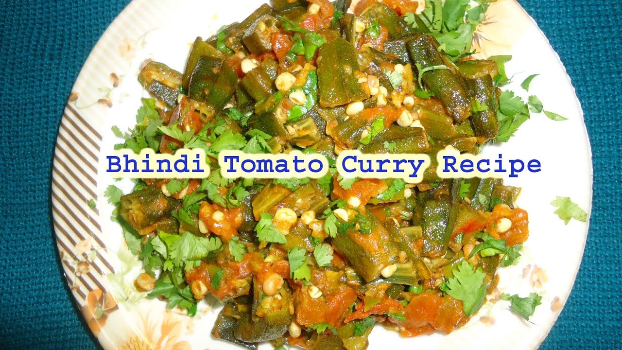 Bhindi tomato curry recipe in hindi english YouTube