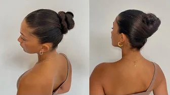 2 FORMAL CLASSY HAIRSTYLES  | Naturally Curly Hair | Slick Bun & French Twist