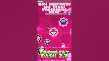 How Beginners see blast processing wave: #geometrydash #shorts