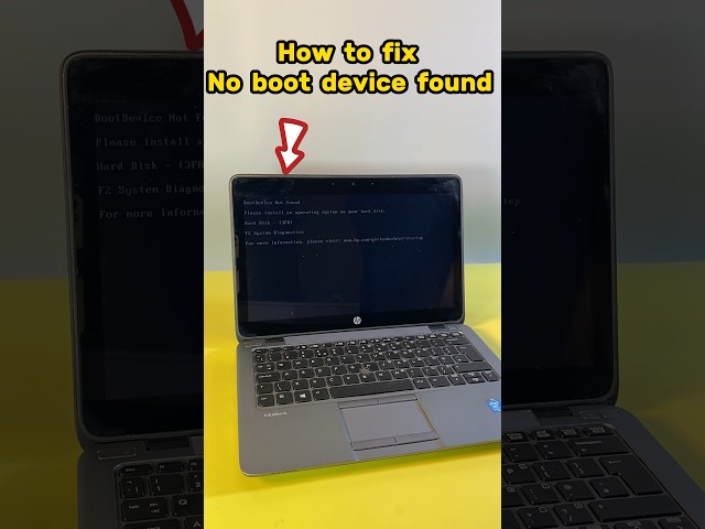 How to fix no boot device found || error 3F0 || boot device not found 2024 fixed 💯 working. class=