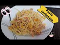Pasta carbonara receta fácil y rápido | Espagueti carbonara en 10 minutos | Recetas de cocina fácil
