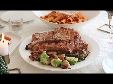 [Vlog] Quick&amp;amp;Easy Home Party Food <strong>Recipes</strong>: Pork Bone Fillet Steak, Ragu <strong>Pasta</strong>, Caprese | SweetHailey