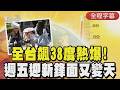 【全程CC字幕】全台熱爆! 下週四前狂飆37度以上 週五「新鋒面接近」再變天 氣象署:台東防焚風、月底「熱帶擾動」路徑這天關鍵!｜TVBS新聞網 @tvbsnews24live
