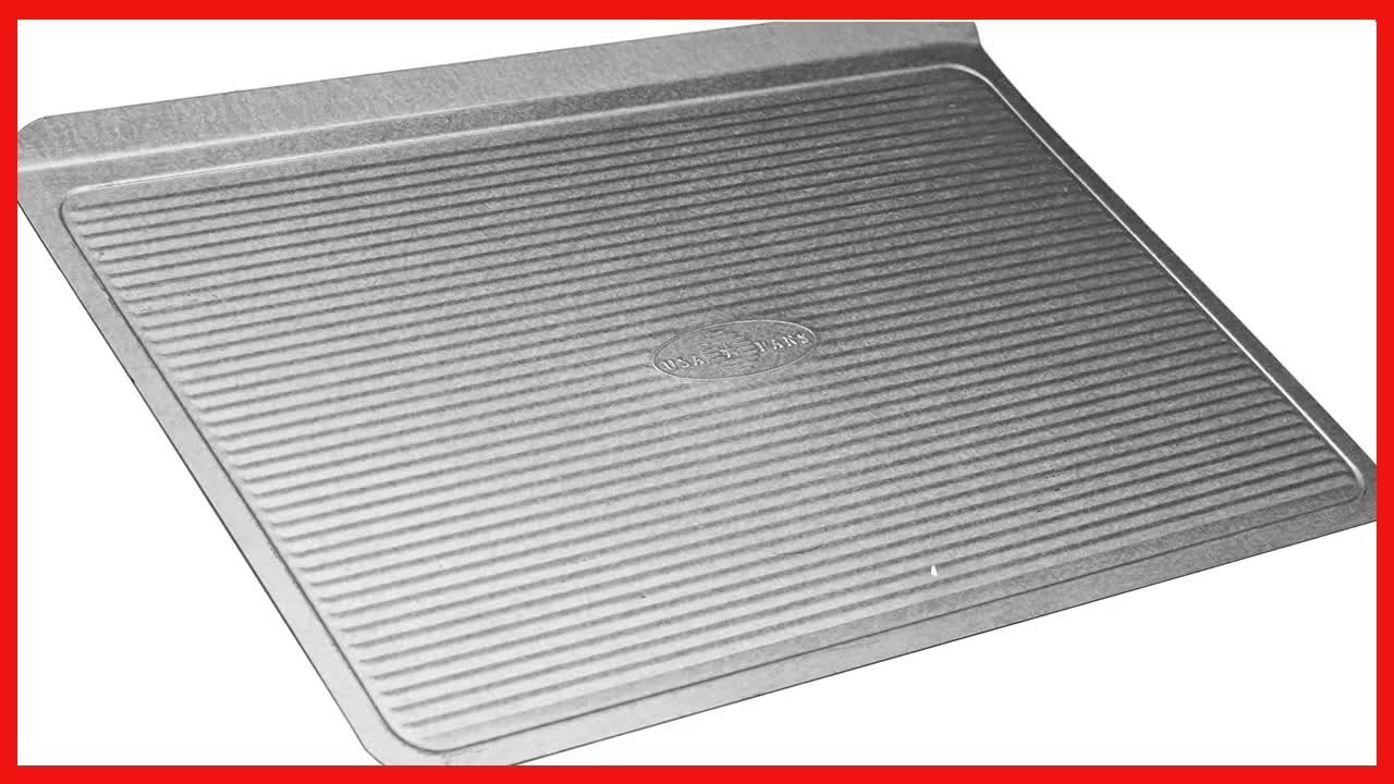 USA Pan Bakeware Cookie Sheet, Large, Warp Resistant Nonstick Baking Pan