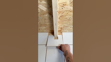 How To Cut Tiles Around A Timber Baton #howto #tiles #diy #shorts