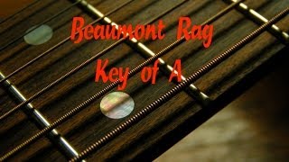 Beaumont Rag - Bluegrass Backing Track - Key of A (rhythm guitar track) chords