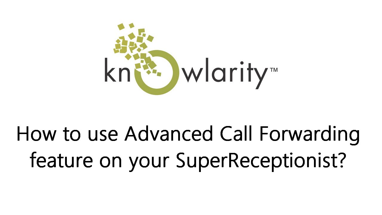 How do I use Advanced Call Forwarding - YouTube
