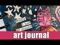 Art journal | Gel plate printing, stenciling and collage