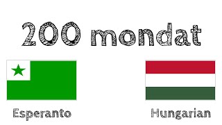 200 mondat – Eszperantó – Magyar