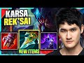 KARSA PICKS REK'SAI WITH NEW ITEM PROWLERS CLAW! - TES Karsa Plays Rek'Sai Jungle vs Elise!