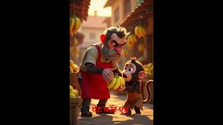 बंदरिया का बच्चा इंसानों ने आग में जलाकर 😭😭😭#sorts #vairal #motivation #@moonhindianimation