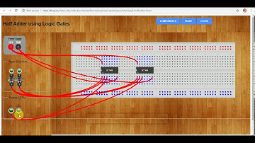 Implement Half adder on Virtual Lab