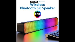 Jovitech Speaker Bluetooth Soundbar RGB 5 Colors LED Light Computer TV Phone TF Multifunction