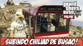 GTA V - Subindo e Descendo o Monte Chiliad de ÔNIBUS! ÉPICO (Ps4)