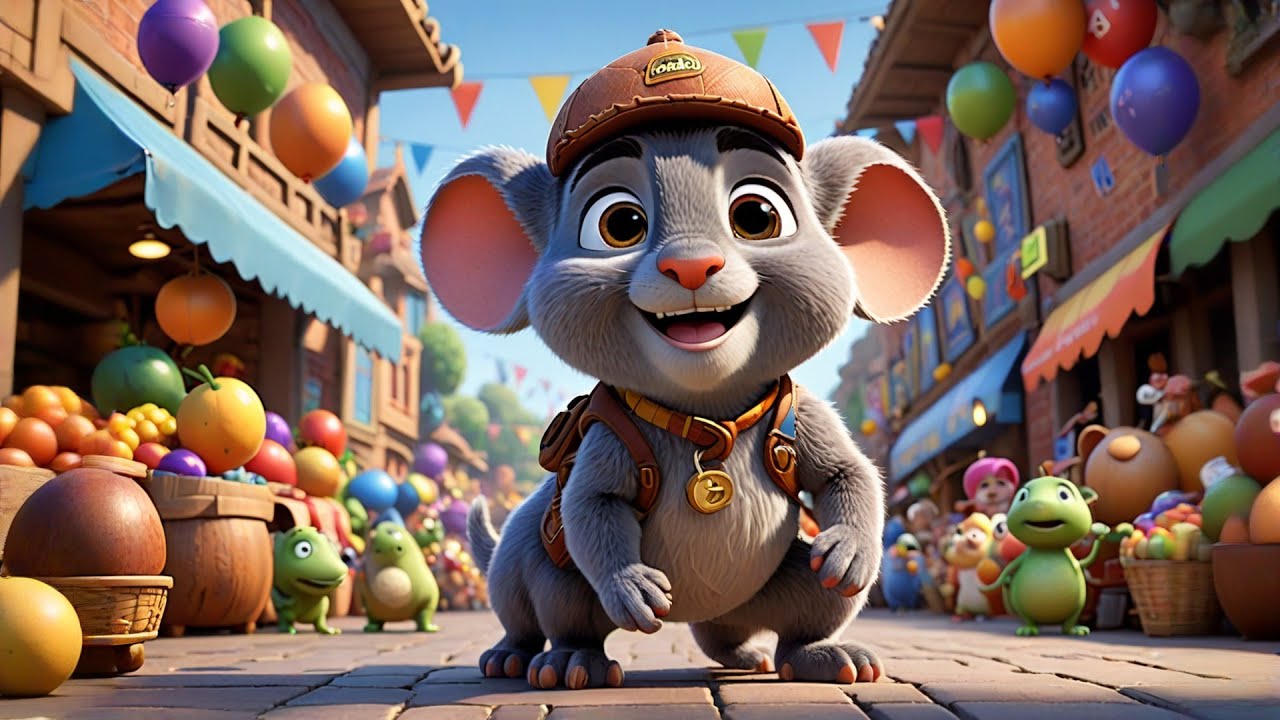 Mouse in the Market Maze | Adventure Song for Kids | Fun Learning Nursery Rhyme