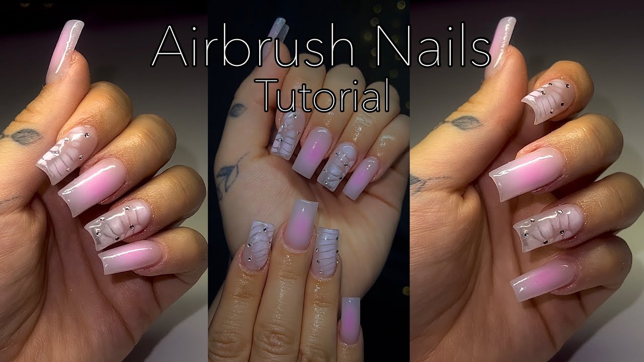 Doing My Own Airbrush Nails! **Beginner Friendly Tutorial** 