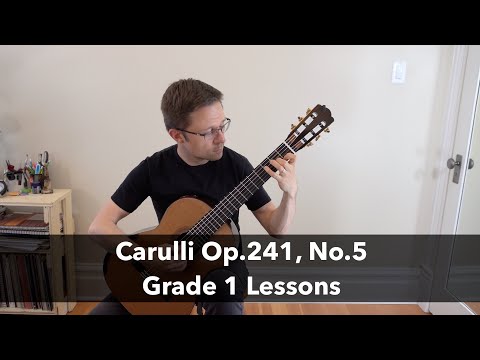 lesson:-andantino,-op.241,-no.5-by-carulli---grade-1-classical-guitar