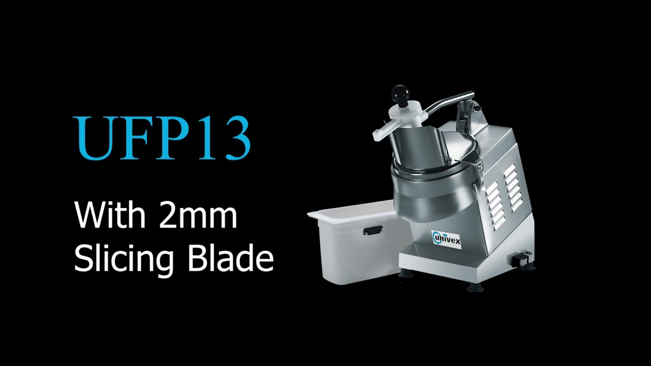 Univex UFP13 Food Processor Slicing Cucumbers