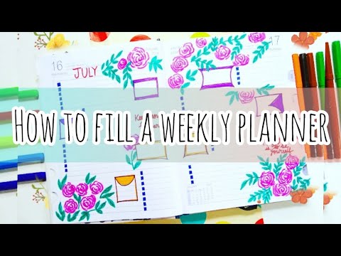 HOW TO FILL A WEEKLY PLANNER PART -1 #weeklyplannerideas #journalideas #diaryideas #bulletjournal