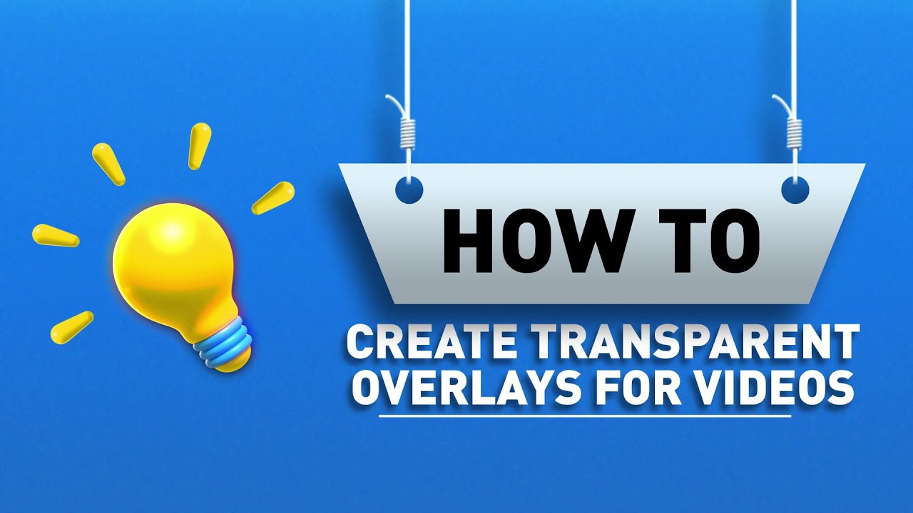 How to Create Transparent Overlays for Videos|@WASP3DOfficial - YouTube
