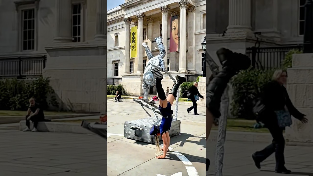 How I Silverman Statue starts  the day with the most flexible girl’s in the world.