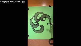Mathematical Art (Timelapse x3): Caleb Ogg, Fivefold B [AxiDraw, Algorithmic]