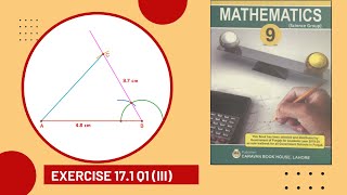 9th Class Mathematics Exercise 17 1 Q1(iii) #practical_geometry  #triangle #maths #mathematics