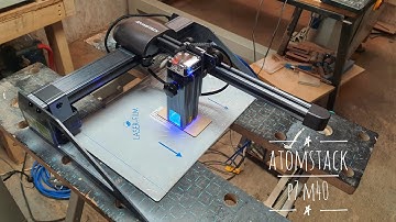 Atomstack P7 M40 portable laser engraver - unboxing, assembly and test