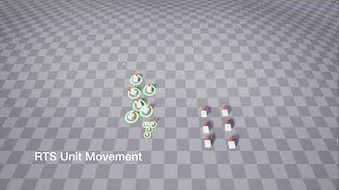 UE4 RTS unit movement & Collision avoidance test