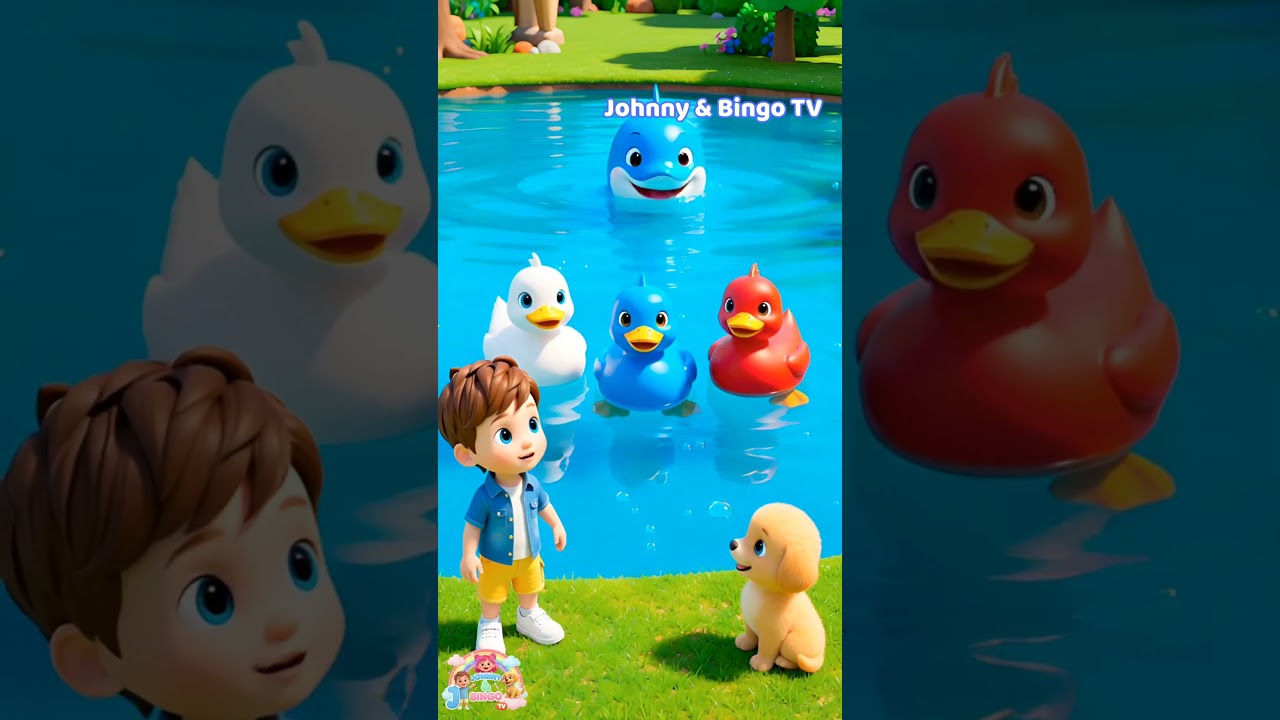 Five Little Ducks Meet Baby Shark! 🦆🦈 | Cute Kids Shorts