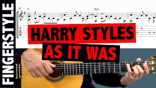 Harry Styles - As It Was // Fingerstyle Guitar Tutorial + TAB