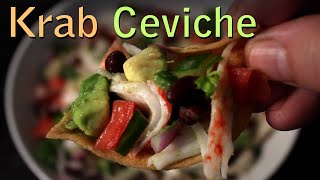 Krab Ceviche with Avocado, Tomato, Black Beans & Cucumber - Easy, Cheap & Delicious