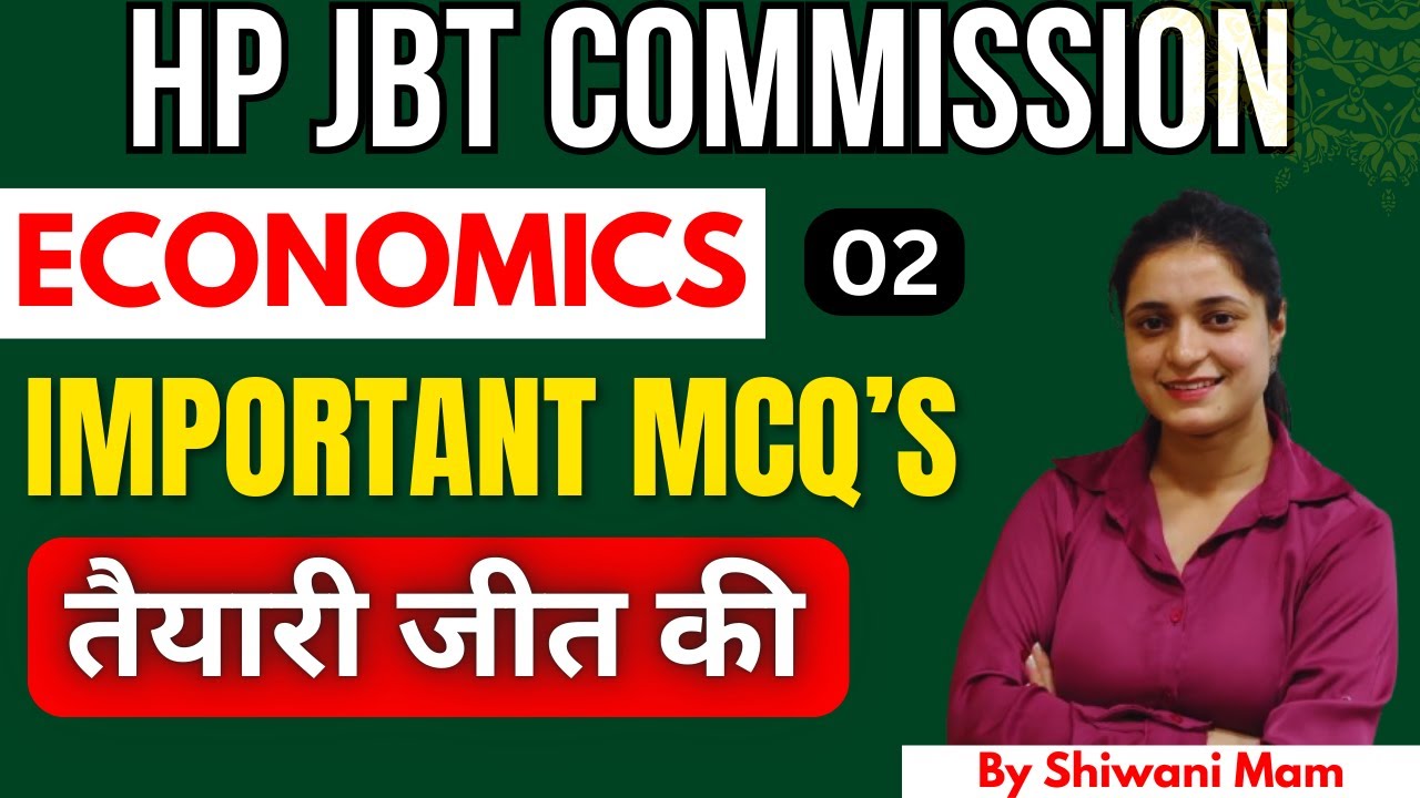 HP JBT Commission 2026 | Economics (Class-02) | Revision Series 