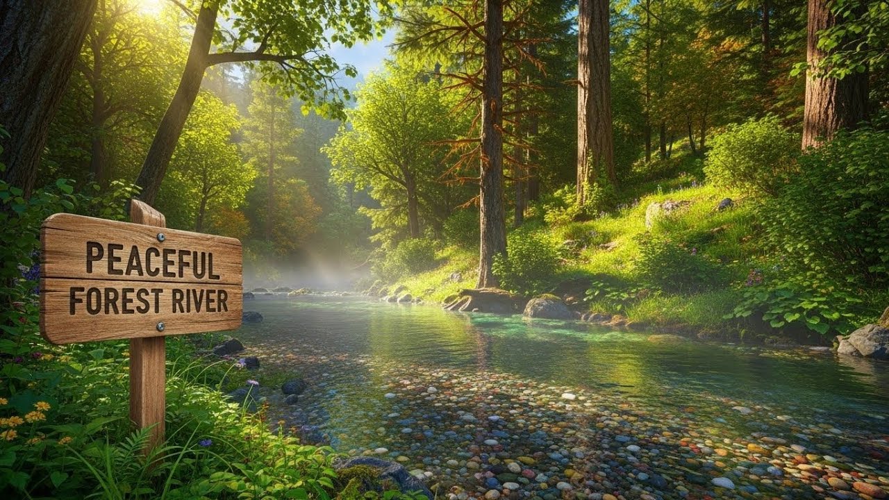 Tranquil River Flow 🌿 Soothing Nature Soundscape for Sleep and Stress Relief #113