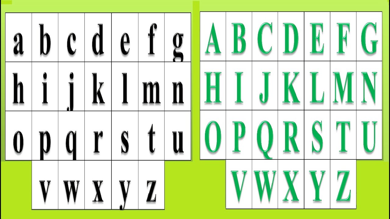 How to write English alphabet A B C D E F G H I J K L M N O P Q R S T U ...