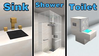 Minecraft: 3 Bathroom Build Hacks and Ideas (Part 1)