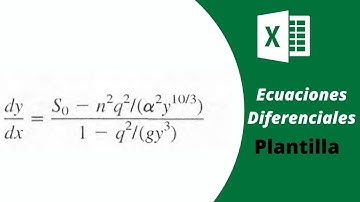 Ecuaciones diferenciales en Excel (Plantilla) / Runge Kutta de 4 orden