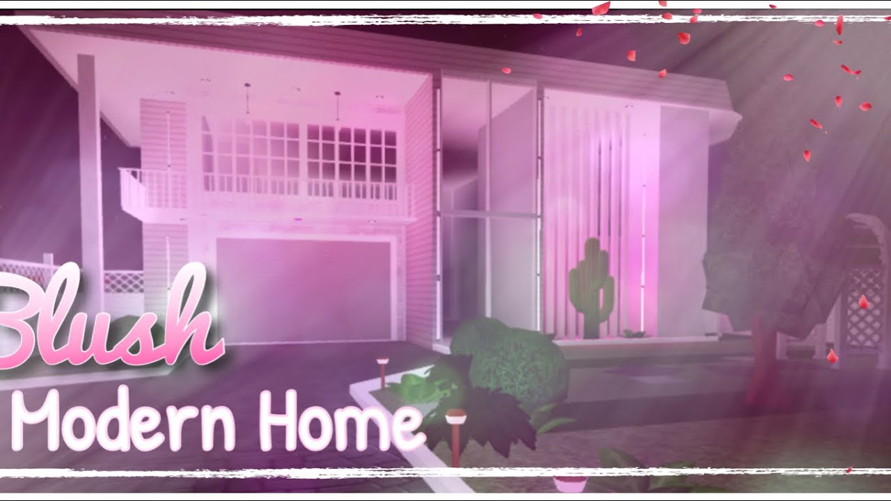 Bloxburg Blush Modern Home Speed Build (Exterior) Part 1 YouTube